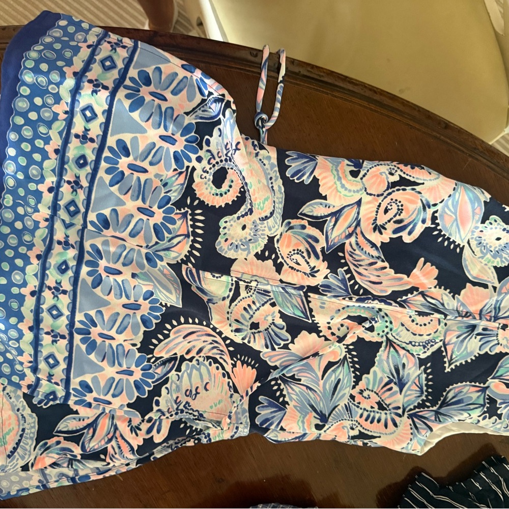Lilly Pulitzer Blue and Pink Floral Mini Dress